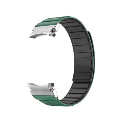 22mm SamSung Watch 4 Μαγνητικό δερμάτινο ιμάντα με διπλό χρώμα περιστροφή και νάιλον