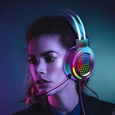 Ακουστικά με ενσωματωμένο καλώδιο USB με καλώδιο HIFI 7.1 ομιλητής μικροφώνου παιχνιδιών ακουστικά RGB