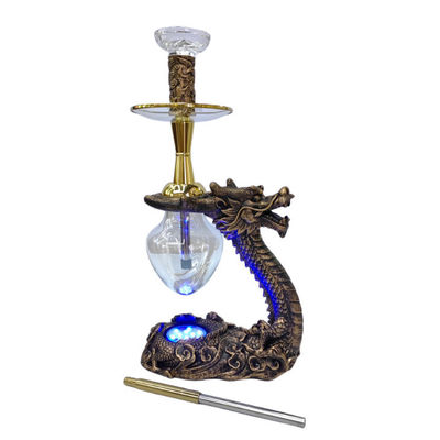 Πάρτι Μπαρ Καπνίζοντας Hookah Shisha Σετ με σχεδιασμό δράκων ρητίνης και πλήρη αξεσουάρ
