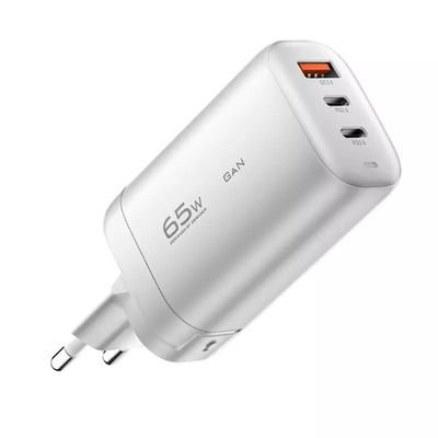 65W GaN 3 θύρες USB Type-c Travel Adapter για υψηλής ταχύτητας φόρτιση πολλών συσκευών