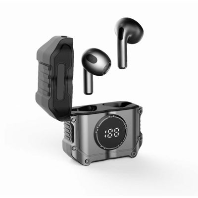 Ασύρματα ακουστικά Hoya HIFI Stereo Μπλε δόντι στο αυτί ακουστικά με ENC και LED οθόνη