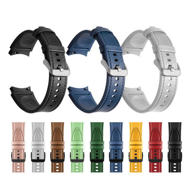 20mm Ρουχένιο δερμάτινο ρολόι ταιριάζει με Samsung Watch Series Retro αντικατάσταση