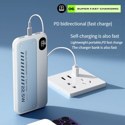 10000mAh Power Bank 22.5W Γρήγορη φόρτιση Φορητό σταθμό ηλεκτρικής ενέργειας για κινητά τηλέφωνα εξωτερικά