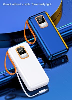 Εξωτερικό 10000mAh TC Port Mini 22.5W ταχεία φόρτιση Power Bank με καλώδιο και πραγματική χωρητικότητα