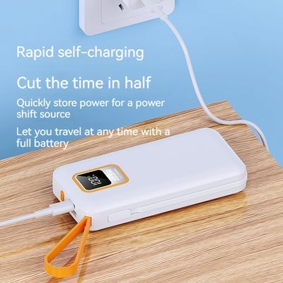 Εξωτερικό 10000mAh TC Port Mini 22.5W ταχεία φόρτιση Power Bank με καλώδιο και πραγματική χωρητικότητα