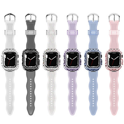 Τυποποιημένα 6 χρώματα TPU Loop Αντικατάσταση Sport Bands για το Apple Watch 7 και προσιτά