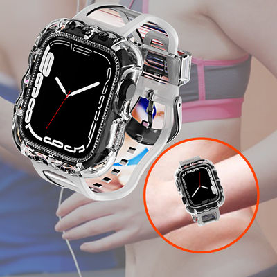 Τυποποιημένα 6 χρώματα TPU Loop Αντικατάσταση Sport Bands για το Apple Watch 7 και προσιτά