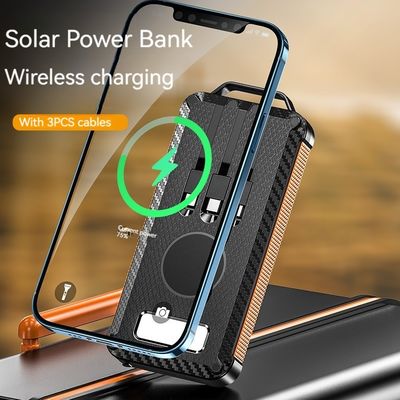 Λι-πολυμερή μπαταρία Solar Power Bank 10000mAh για iPhone 15 Ασύρματη φόρτιση και εξωτερικό