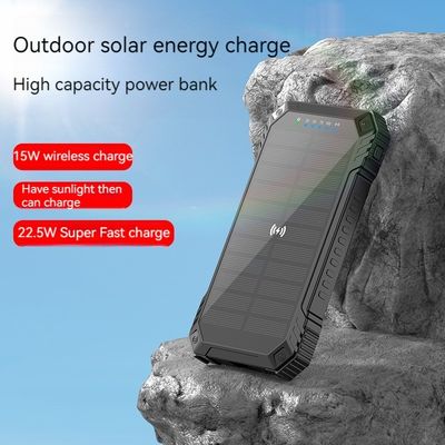 Υποστήριξη ταχείας φόρτισης Αδιάβροχη 20000mah Ηλιακή μονάδα Power Bank για εξωτερικές δραστηριότητες