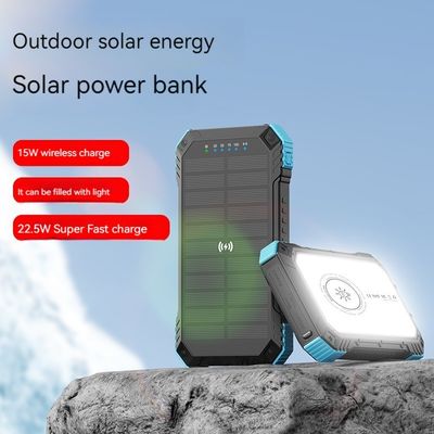 Υποστήριξη ταχείας φόρτισης Αδιάβροχη 20000mah Ηλιακή μονάδα Power Bank για εξωτερικές δραστηριότητες