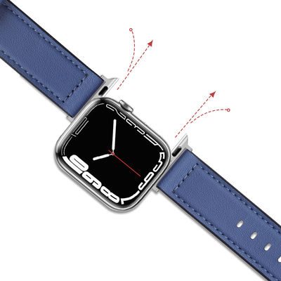 22mm Σιλικόνιο δερμάτινο ρολόι ιμάντα για iWatch σειράς 6 5 4 3 2 1 SE πολυτελή και ανθεκτική