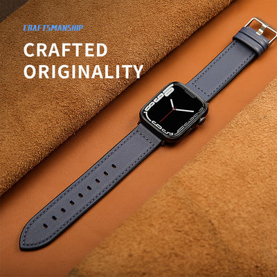22mm Σιλικόνιο δερμάτινο ρολόι ιμάντα για iWatch σειράς 6 5 4 3 2 1 SE πολυτελή και ανθεκτική