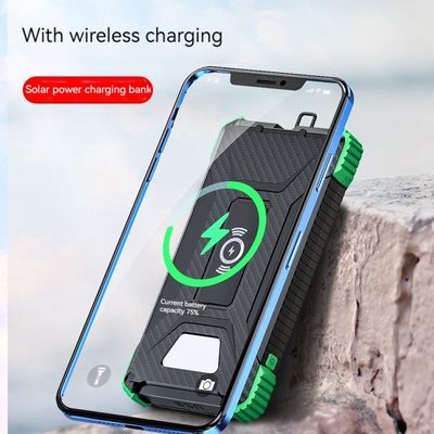 Ασύρματη φόρτιση 5W εξωτερική μπαταρία 10000mAh Ηλιακή μπαταρία φορτιστή για iPhone 15