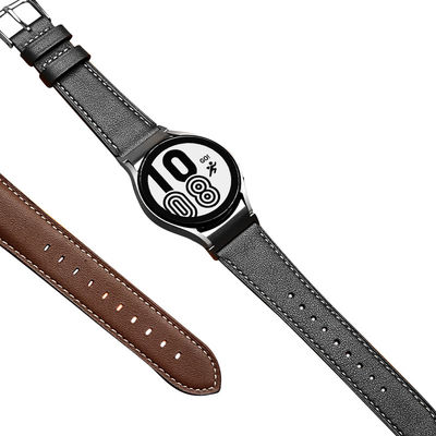20mm δερμάτινη ζώνη ρολογιού για Samsung Galaxy Watch 4 Quick Release Αληθινή δερμάτινη ζώνη