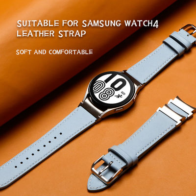 20mm δερμάτινη ζώνη ρολογιού για Samsung Galaxy Watch 4 Quick Release Αληθινή δερμάτινη ζώνη