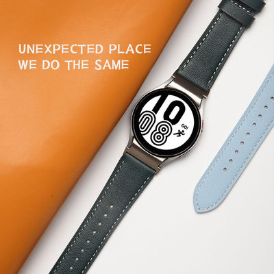20mm δερμάτινη ζώνη ρολογιού για Samsung Galaxy Watch 4 Quick Release Αληθινή δερμάτινη ζώνη