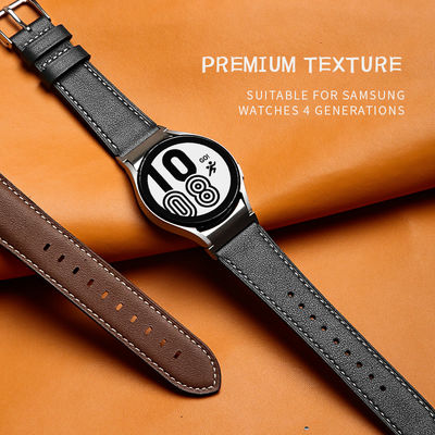 20mm δερμάτινη ζώνη ρολογιού για Samsung Galaxy Watch 4 Quick Release Αληθινή δερμάτινη ζώνη