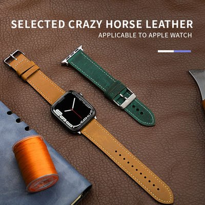 Apple Watch Δερμάτινο λουκ μπάντα βραχιόλι για 38mm 40mm 42mm 44mm σειρά 7 6 SE 5 4 3 2 1