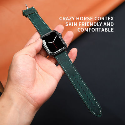 Apple Watch Δερμάτινο λουκ μπάντα βραχιόλι για 38mm 40mm 42mm 44mm σειρά 7 6 SE 5 4 3 2 1